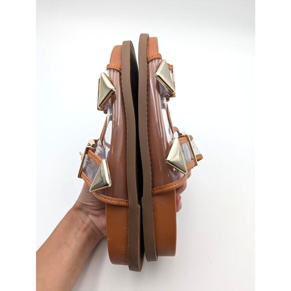 Schutz Naomi Slide Sandal Women's Adjustable Straps Brown Size US7.5B EU38 - Picture 5 of 12